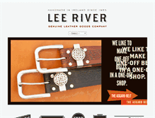 Tablet Screenshot of leeriverleather.com